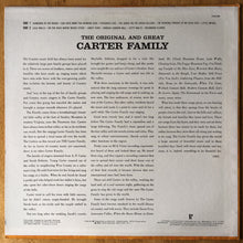 Carter Family, The : The Original And Great Carter Family (LP,Compilation,Reissue,Mono)