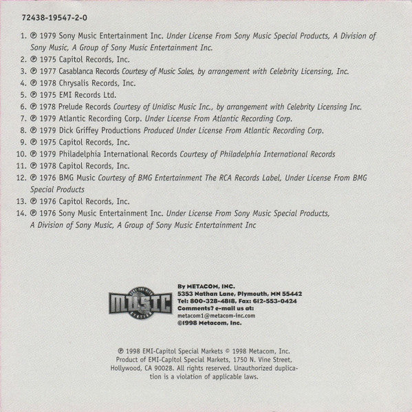 Various : Disco Dancin' (1975-1980) (Compilation)