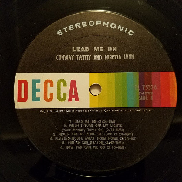 Conway Twitty & Loretta Lynn : Lead Me On (LP,Album,Stereo)