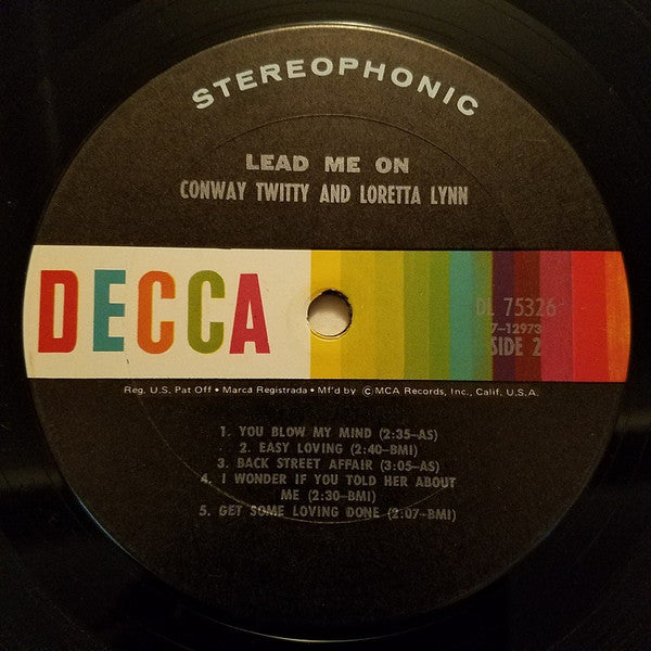 Conway Twitty & Loretta Lynn : Lead Me On (LP,Album,Stereo)