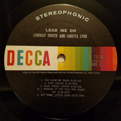 Conway Twitty & Loretta Lynn : Lead Me On (LP,Album,Stereo)