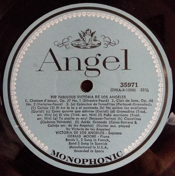 Victoria De Los Angeles, Gerald Moore : The Fabulous Victoria De Los Angeles (LP,Mono)