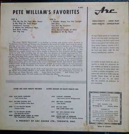 Pete Williams (7) : Pete Williams Favorites (LP,Album)
