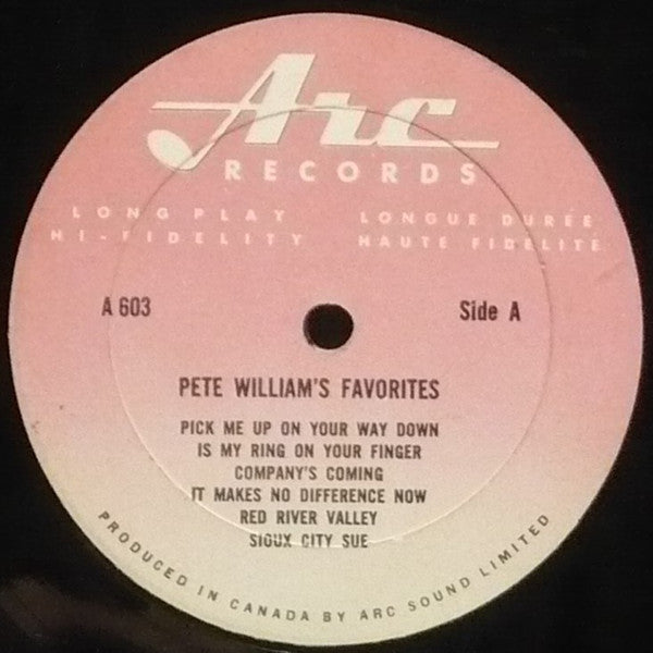 Pete Williams (7) : Pete Williams Favorites (LP,Album)