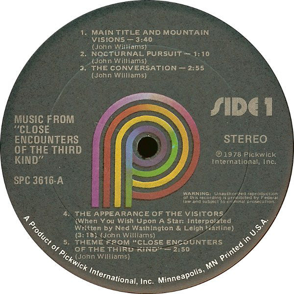 Unknown Artist : Music From Close Encounters Of The Third Kind (LP,Album)