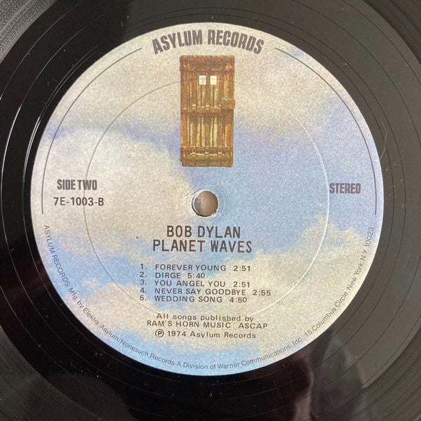 Bob Dylan : Planet Waves (LP,Album,Stereo)