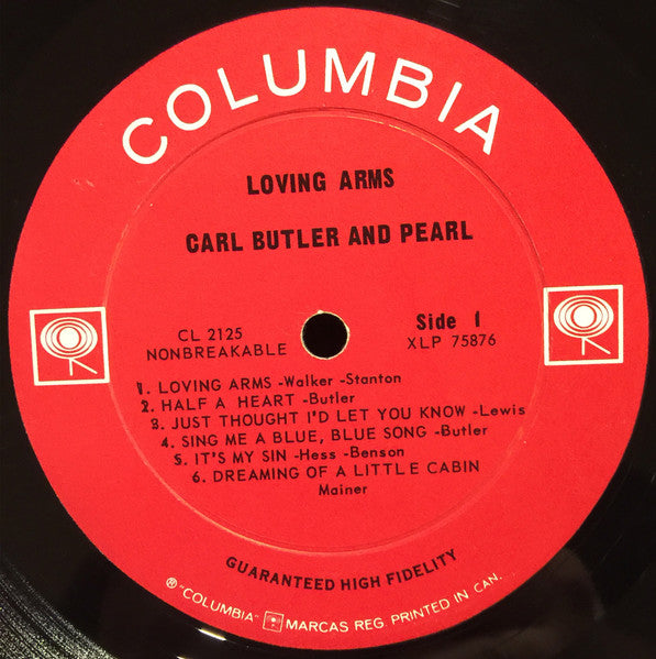 Carl & Pearl Butler : Loving Arms (LP,Mono)