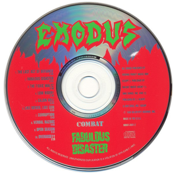 Exodus (6) : Fabulous Disaster (Album,Repress)