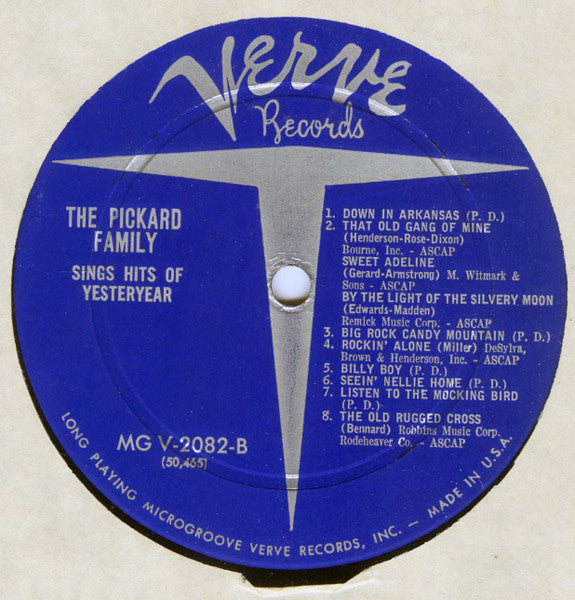 Pickard Family, The : The Pickard Family Sings Hits Of Yesterday (LP,Album)