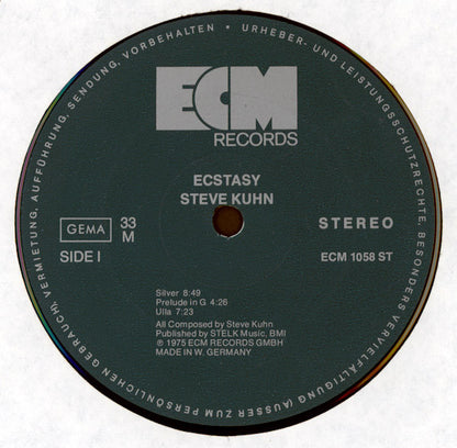 Steve Kuhn : Ecstasy (LP,Album)