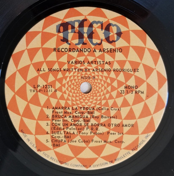Various : Recordando A Arsenio (LP,Album,Mono)