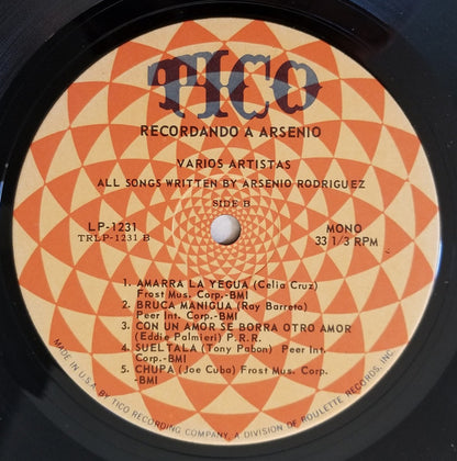Various : Recordando A Arsenio (LP,Album,Mono)