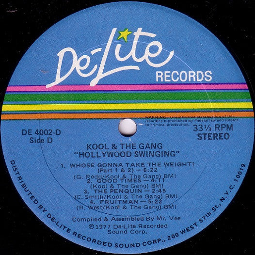 Kool & The Gang : Hollywood Swinging / Summer Madness (LP,Compilation,Reissue)