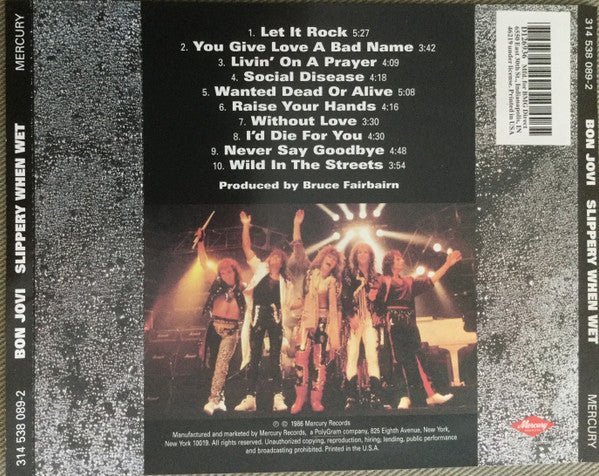 Bon Jovi : Slippery When Wet (Album,Club Edition,Reissue,Remastered)