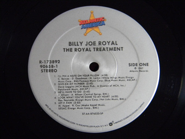 Billy Joe Royal : The Royal Treatment (LP,Club Edition)