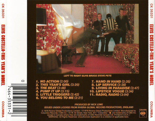 Elvis Costello & The Attractions : This Year's Model (Album,Reissue,Repress)