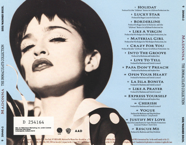 Madonna : The Immaculate Collection (Compilation,Club Edition)