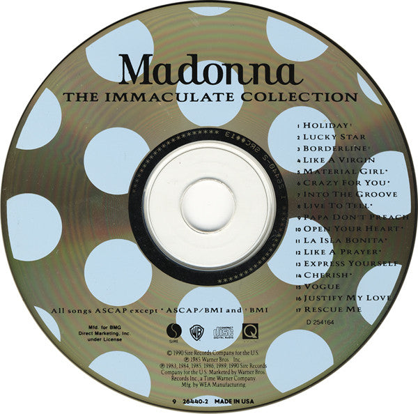 Madonna : The Immaculate Collection (Compilation,Club Edition)