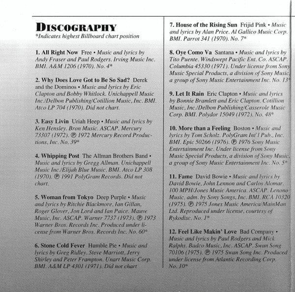 Various : Guitar Rock - Classics (Compilation)