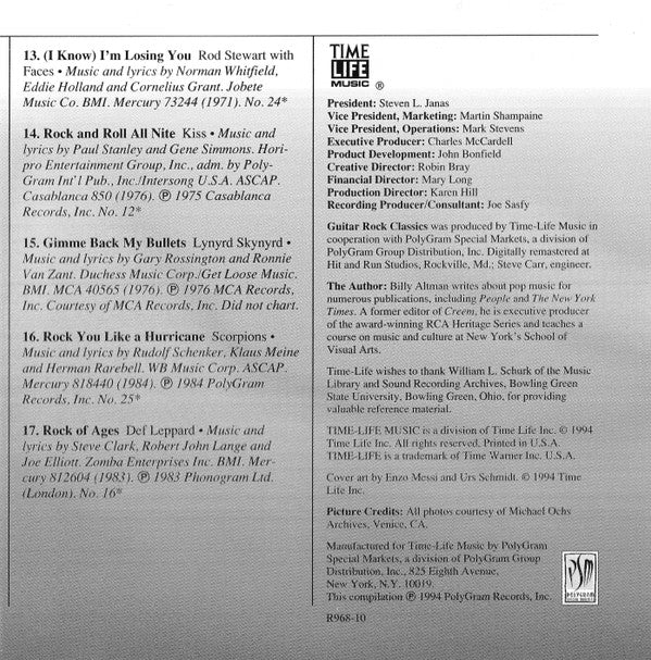 Various : Guitar Rock - Classics (Compilation)
