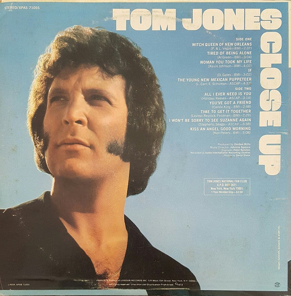 Tom Jones : Close Up (LP,Album)