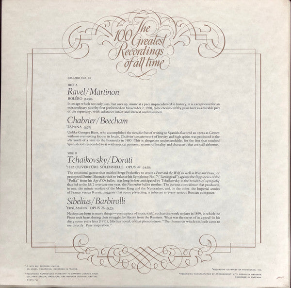 Various : Orchestral Showpieces I (LP,Compilation,Deluxe Edition,Stereo,Mono)