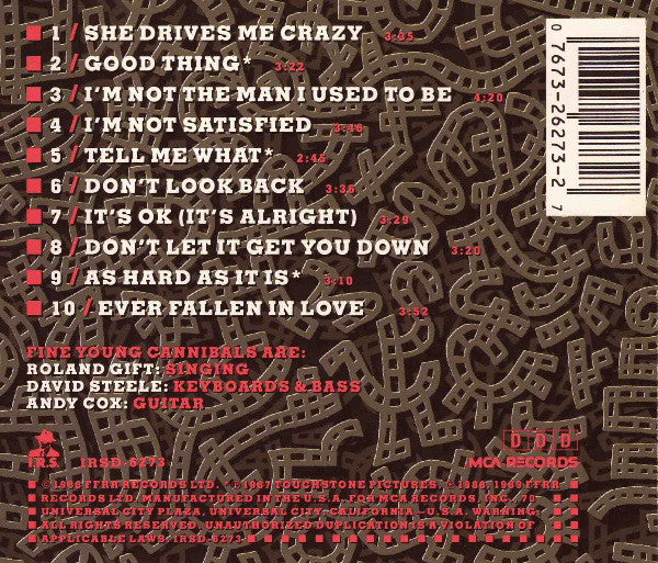 Fine Young Cannibals : The Raw & The Cooked (Album)