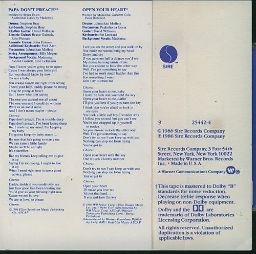 Madonna : True Blue (Album)