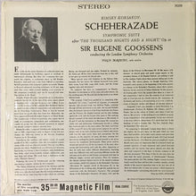 Nikolai Rimsky-Korsakov, Sir Eugene Goossens, London Symphony Orchestra : Scheherazade (Symphonic Suite After "The Thousand Nights And A Night," Op. 36) (LP,Album,Reissue,Stereo)