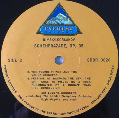 Nikolai Rimsky-Korsakov, Sir Eugene Goossens, London Symphony Orchestra : Scheherazade (Symphonic Suite After "The Thousand Nights And A Night," Op. 36) (LP,Album,Reissue,Stereo)