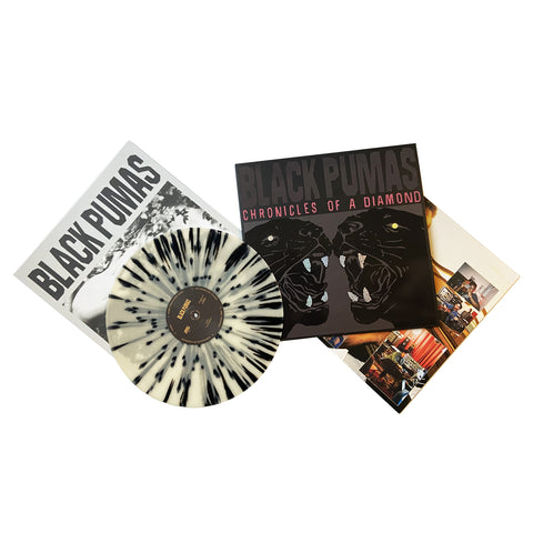 Black Pumas - Chronicles of a Diamond (Midnight Edition, Black on black artwork with diamond foil stamping, splatter LP Vinyl) UPC 880882585716