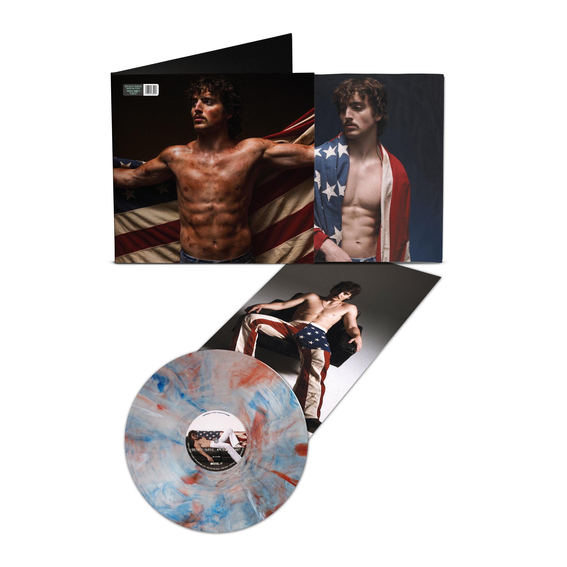 Benson Boone - American Heart (Red, White, & Blue Marble LP Vinyl) UPC: 093624834953