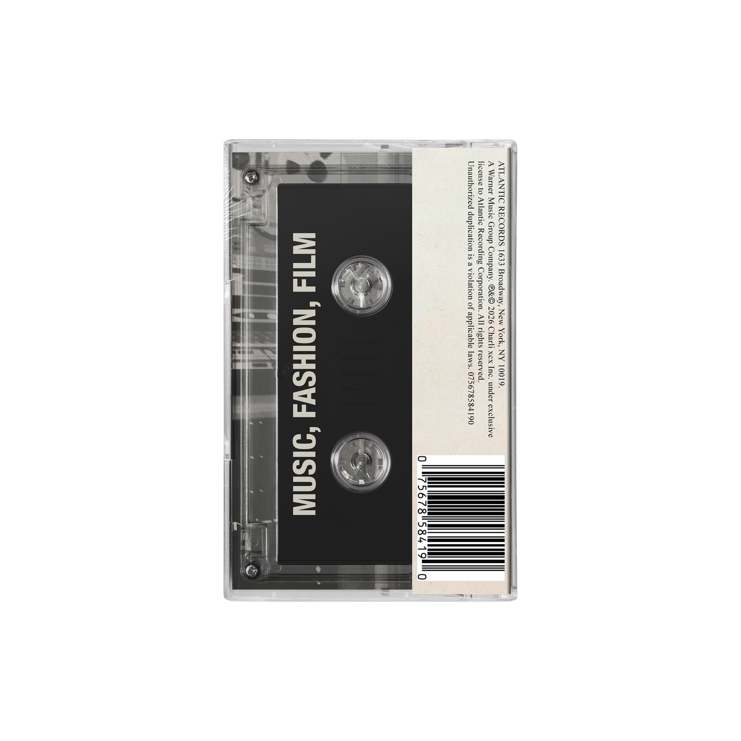 Charli xcx - Music, Fashion, Film (Cassette) UPC: 075678584190