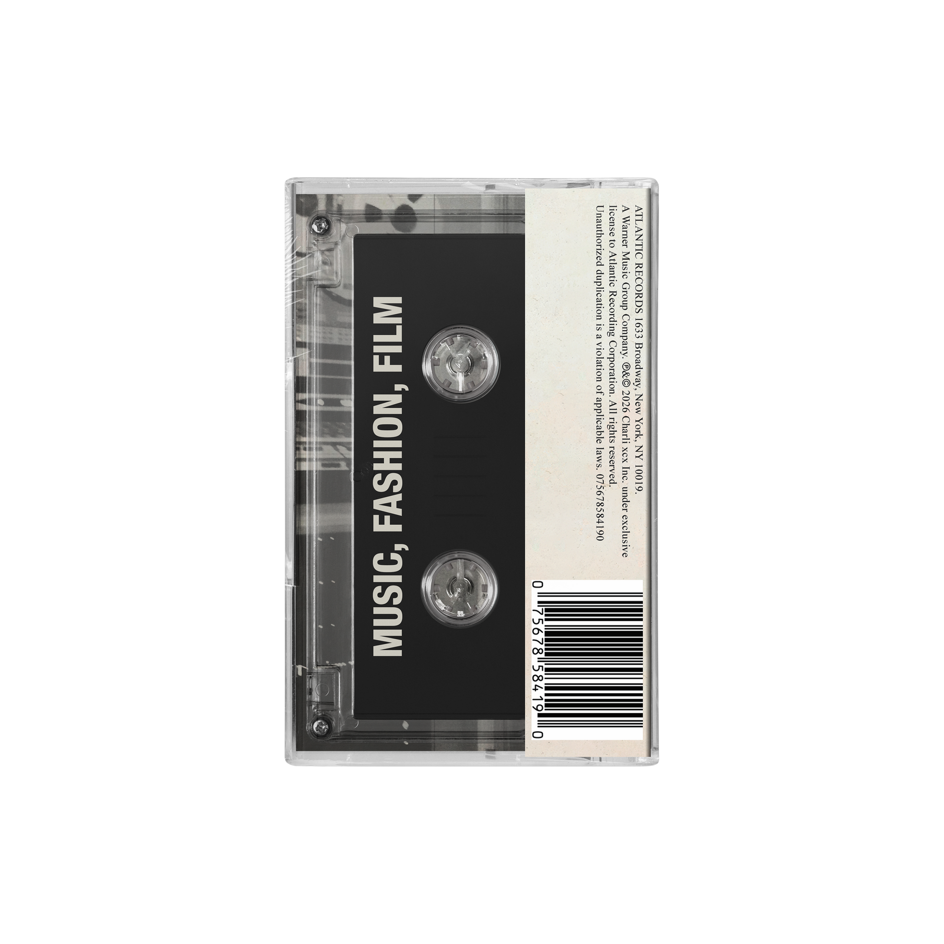 Charli xcx - Music, Fashion, Film (Cassette) UPC: 075678584190
