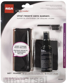 Discwasher Record Care System: Fluid, Brush & Storage Bag (Black & Brown)
