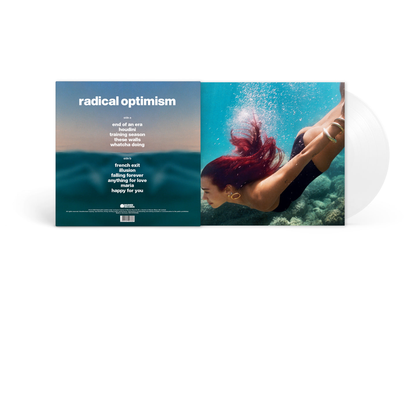 Dua Lipa - Radical Optimism (Standard Edition, Crystal Clear LP Vinyl) UPC: 5054197943386