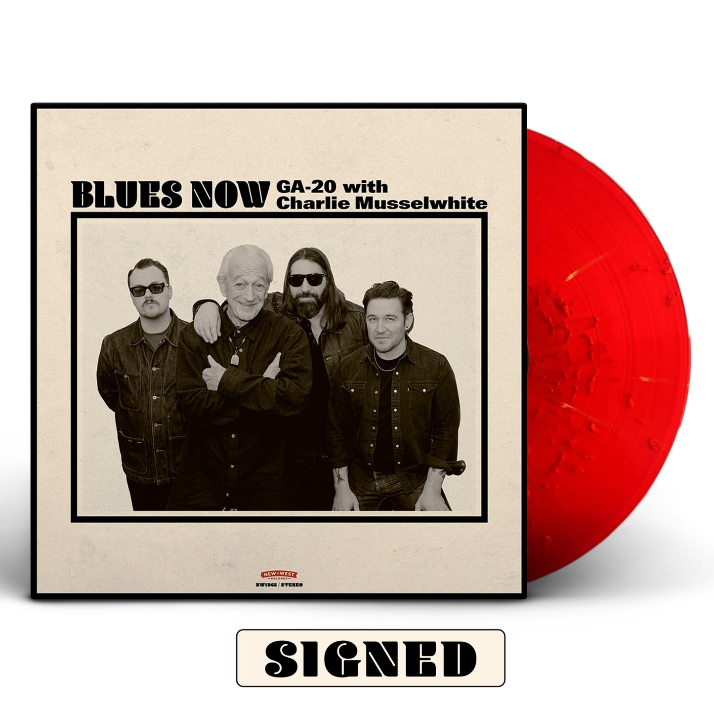 GA-20 with Charlie Musselwhite - Blues Now (Indie Exclusive, Red Splatter LP Vinyl, Autographed Photo) UPC: 607396707416
