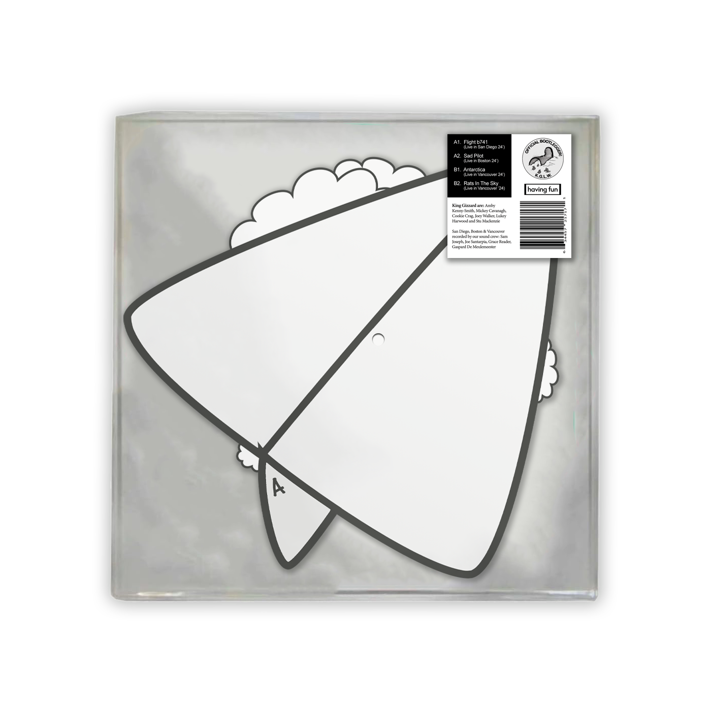 King Gizzard &amp; The Lizard Wizard - Live in 24' (RSD Black Friday 2025, Paper Plane Shaped Vinyl) UPC: 634457217171