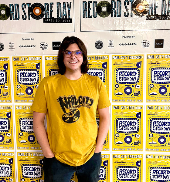 Nail City Record T-shirt | Yellow w/ Black Design