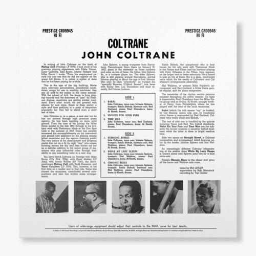 John Coltrane - Coltrane (Original Jazz Classics Series, LP Vinyl) UPC: 888072738348