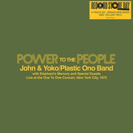 John &  , The Plastic Ono Band, Elephant's Memory Power To The People - Live at the One-To-One Concert, New York City, 1972 (RSD 2025, 12" EP Yellow) UPC: 602475766650