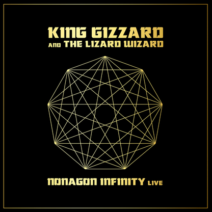 King Gizzard & The Lizard Wizard - Nonagon Infinity Live (Indie Exclusive, 2LP 'Gold Nugget'-Colored, Nonagon-Shaped Vinyl) UPC: 5060978394315