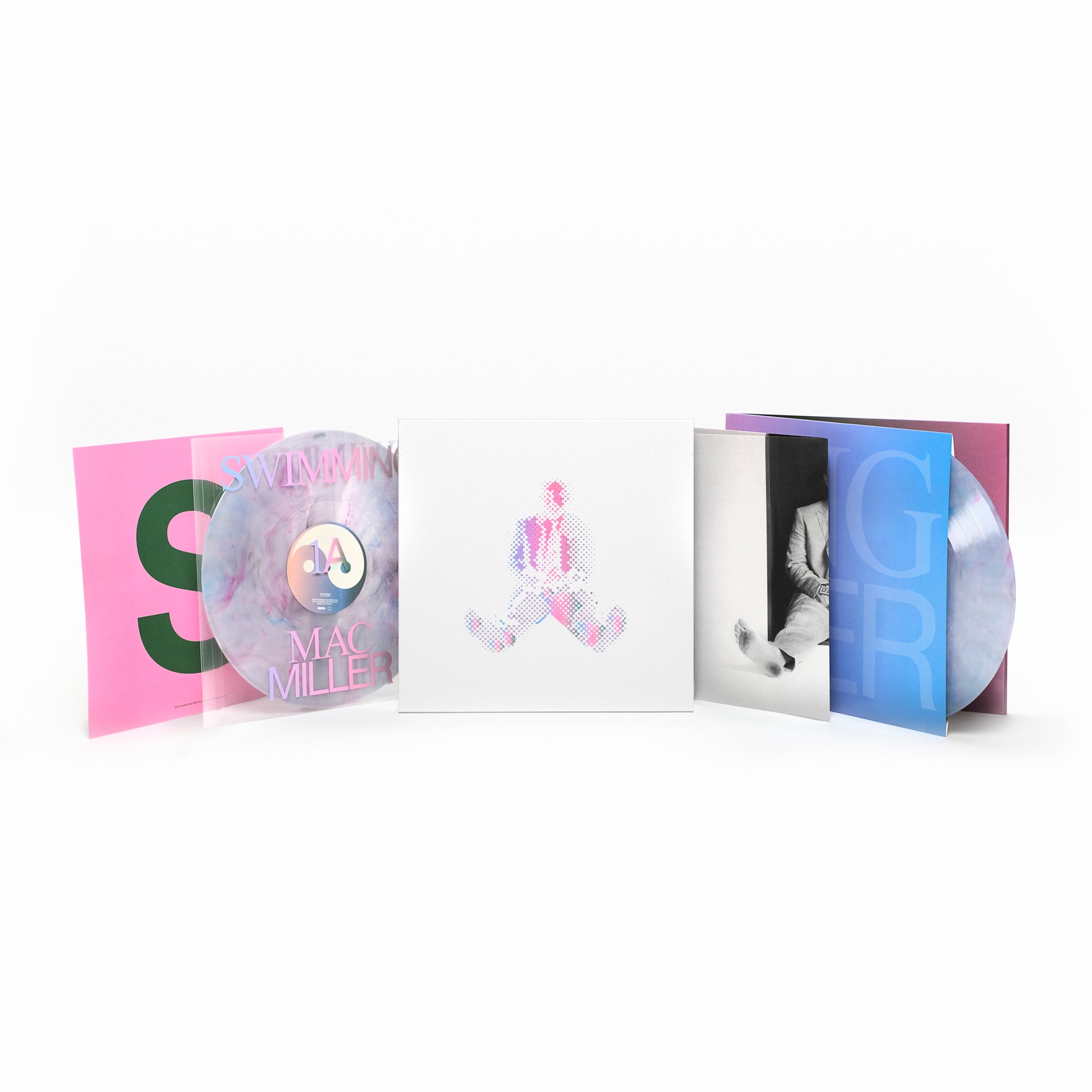 Mac Miller - Swimming (5-Year Anniversary Edition, Milky Clear/Hot Pink/Sky Blue Marble LP Vinyl) UPC: 093624858614
