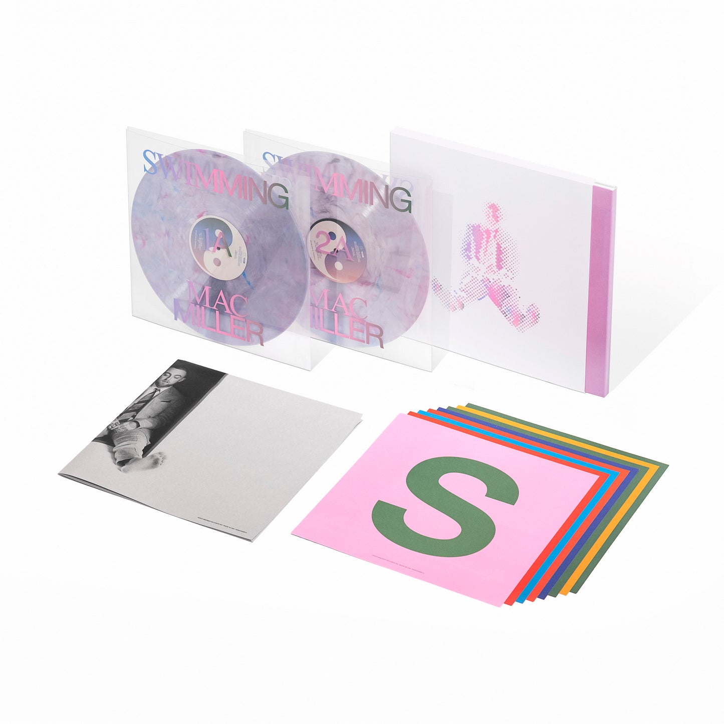 Mac Miller - Swimming (5-Year Anniversary Edition, Milky Clear/Hot Pink/Sky Blue Marble LP Vinyl) UPC: 093624858614