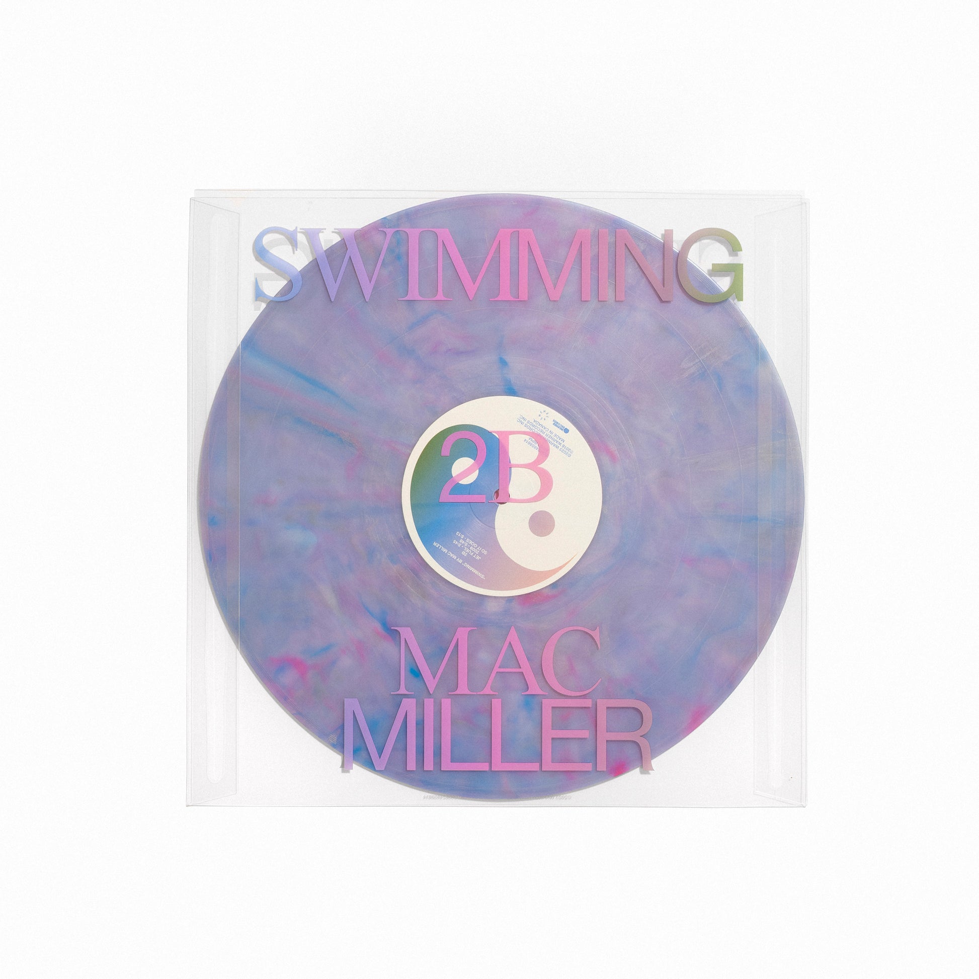 Mac Miller - Swimming (5-Year Anniversary Edition, Milky Clear/Hot Pink/Sky Blue Marble LP Vinyl) UPC: 093624858614