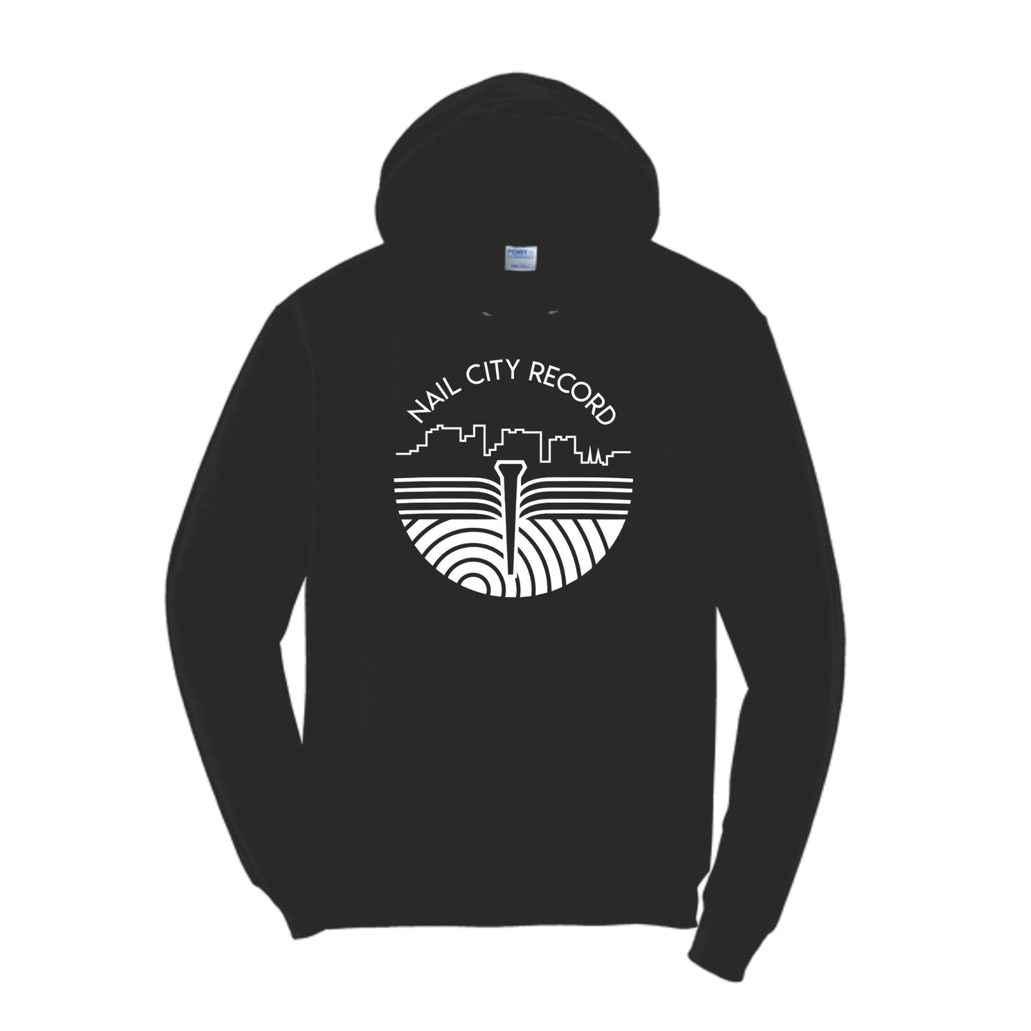 Nail City Record Logo Hoodie (Black)