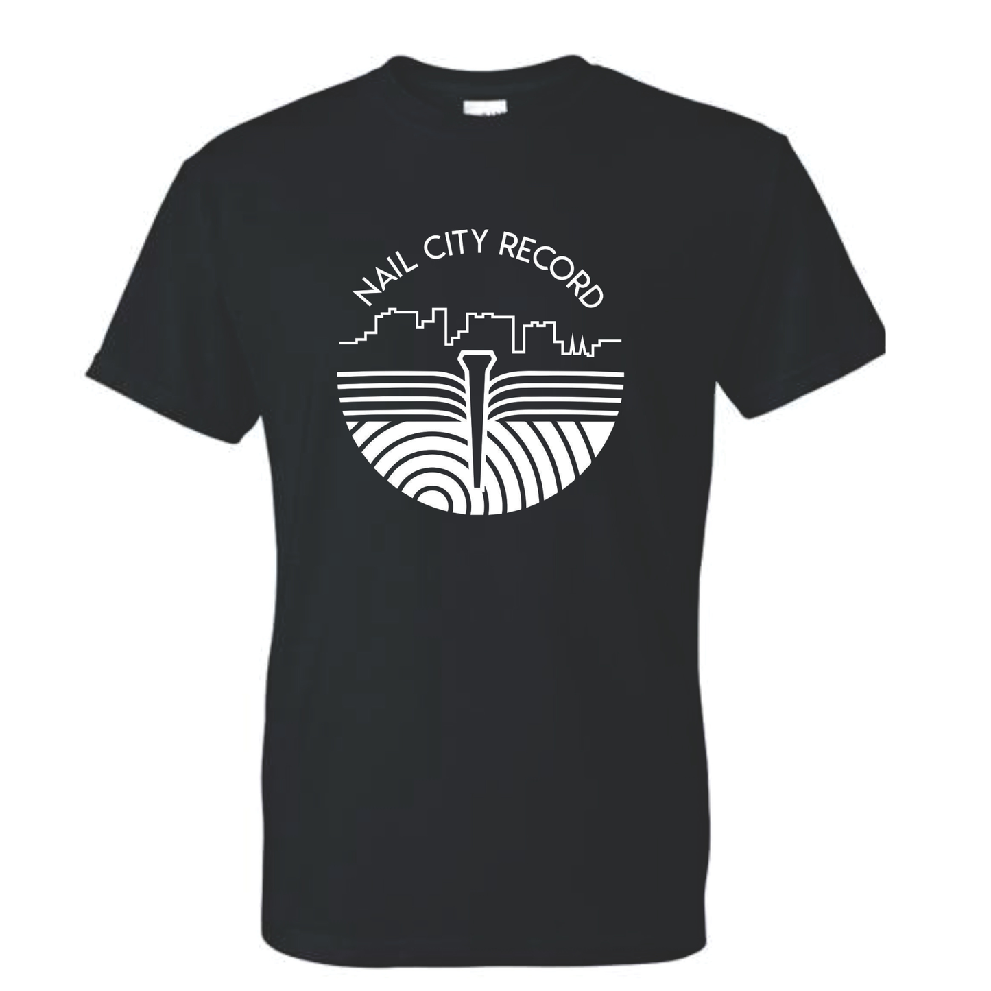 Nail City Record Logo T-shirt (Black)