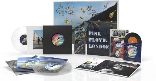 Pink Floyd - Wish You Were Here (Deluxe Edition, Box Set, 4LP Clear Vinyl, 2CD, Blu-ray, 7" Vinyl) UPC: 198028767415