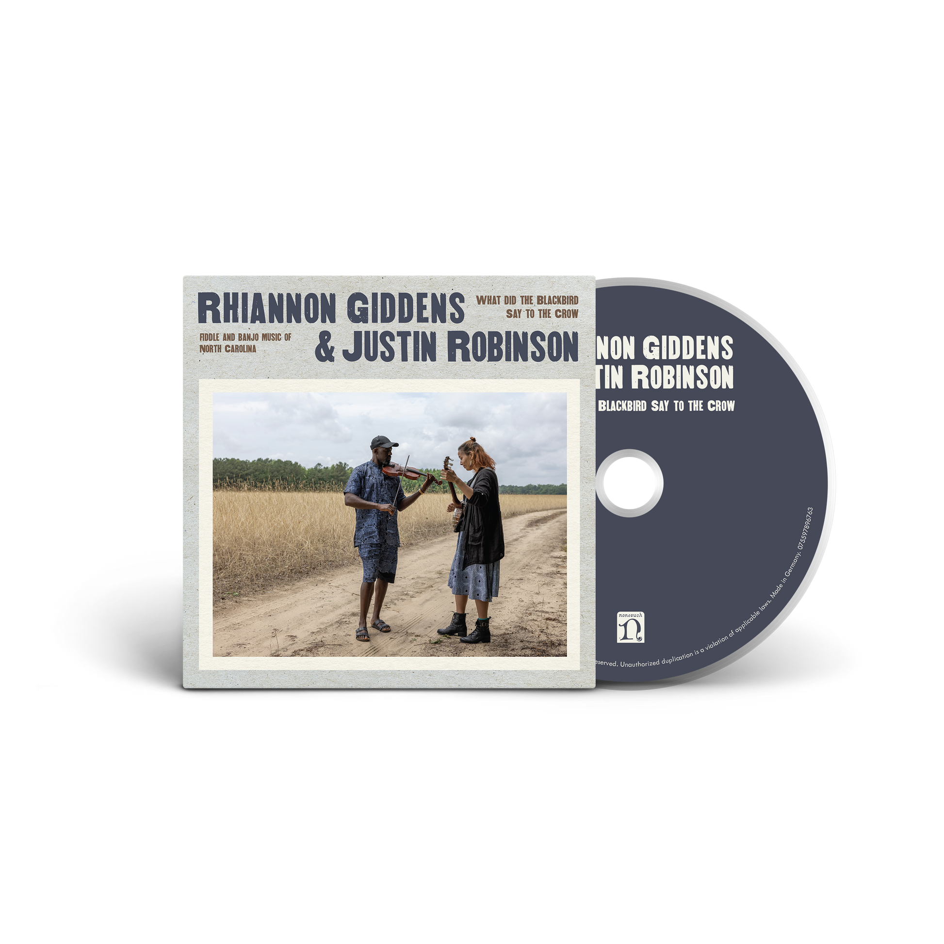 Rhiannon Giddens, Justin Robinson - What Did the Blackbird Say to the Crow (CD) UPC: 075597896763