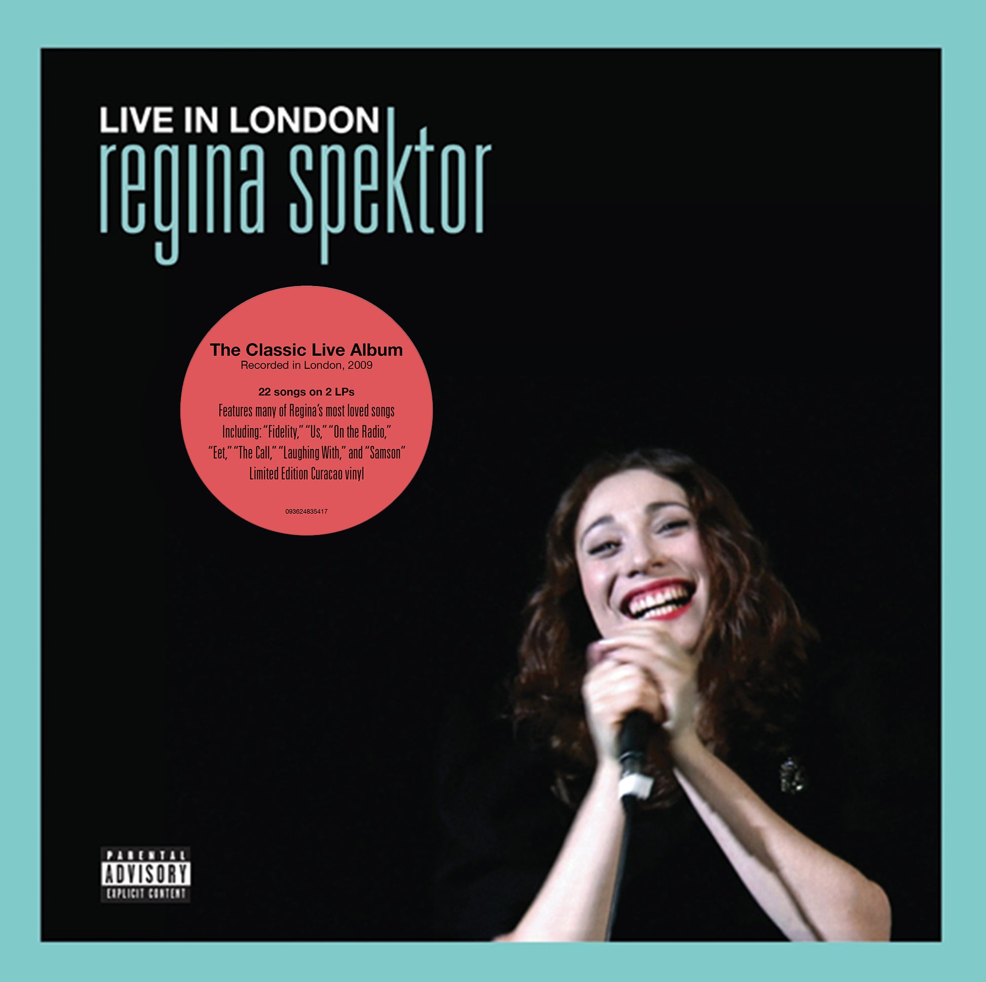 Regina Spektor - Live in London (2LP Curacao Blue) UPC: 093624835417
